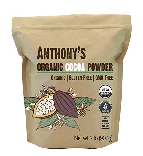 Anthony's Organic Cocoa Powder, 2 lb, Batch Tested and Verified Gluten Free & Non GMO