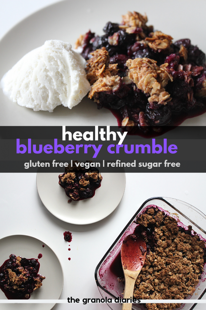 healthy blueberry crumble recipe vegan gluten free sugar free