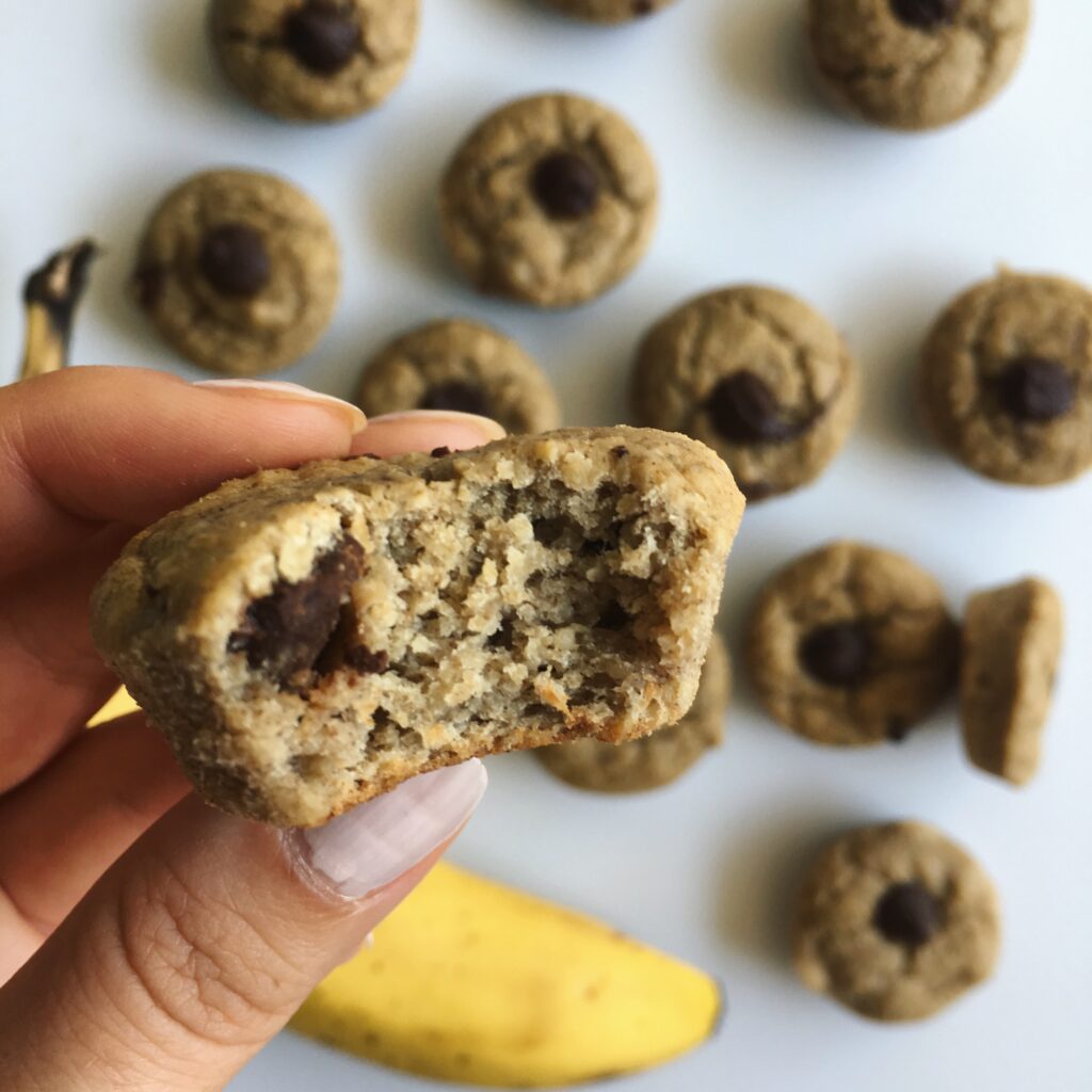 gluten free mini banana muffins