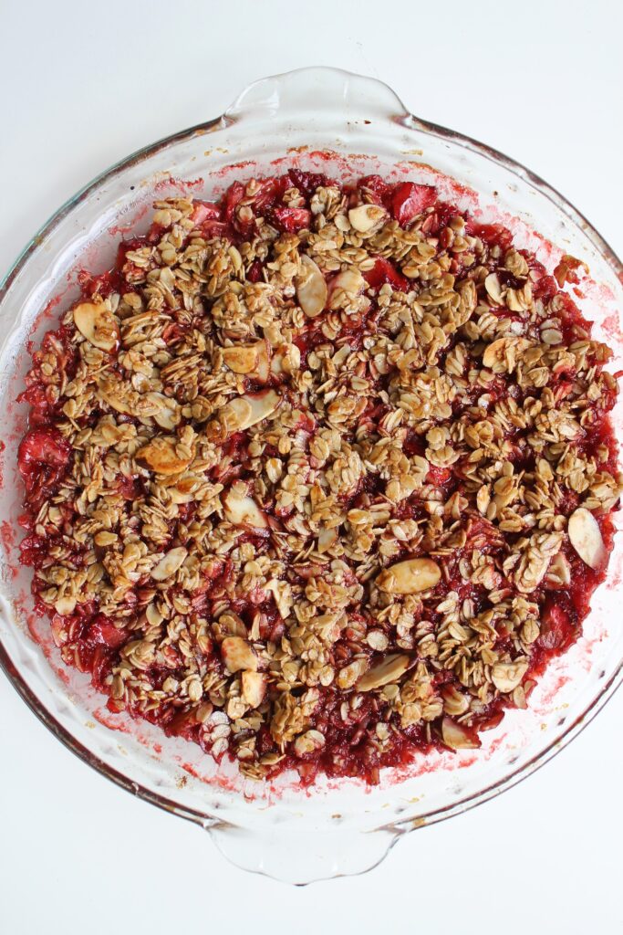 gluten free strawberry crisp after aking