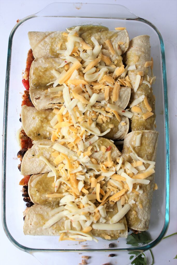 Pre baked vegetarian enchiladas